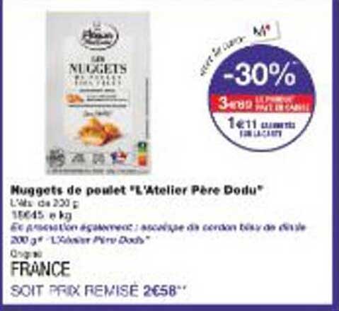 Nuggets de poulet 'L'Atelier Père Dodu'