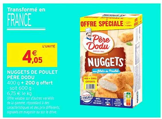 NUGGETS DE POULET PÈRE DODU