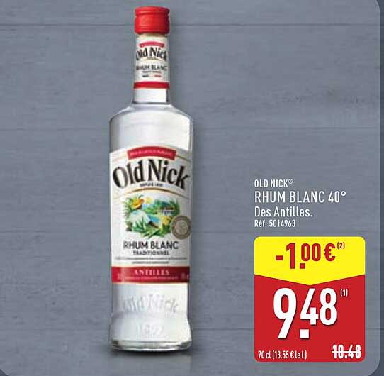OLD NICK® RHUM BLANC 40°