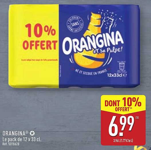 ORANGINA® Le pack de 12 x 33 cl