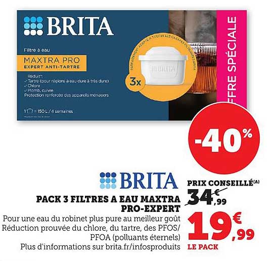 PACK 3 FILTRES A EAU MAXTRA PRO-EXPERT