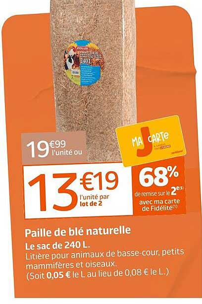 Paillage de blé naturel
