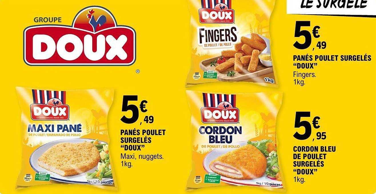 PANÉS DE POULET SURGELÉS "DOUX"