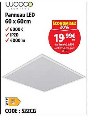Panneau LED 60 x 60cm