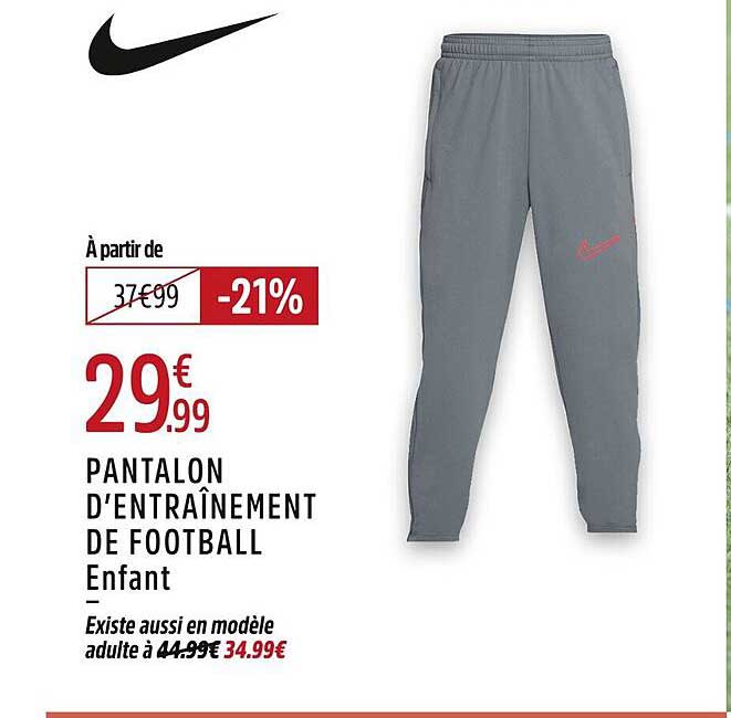 PANTALON D’ENTRAINEMENT DE FOOTBALL Enfant