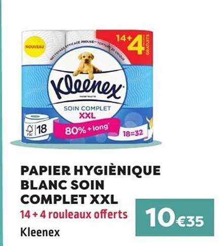 PAPIER HYGIÉNIQUE BLANC SOIN COMPLET XXL