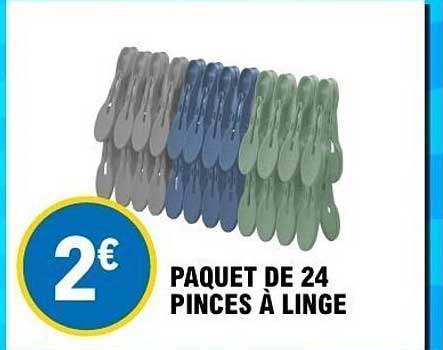 PAQUET DE 24 PINCES À LINGE