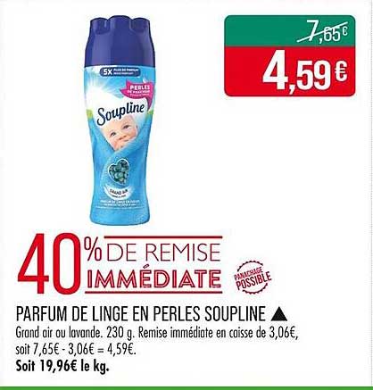 PARFUM DE LINGE EN PERLES SOUPLINE