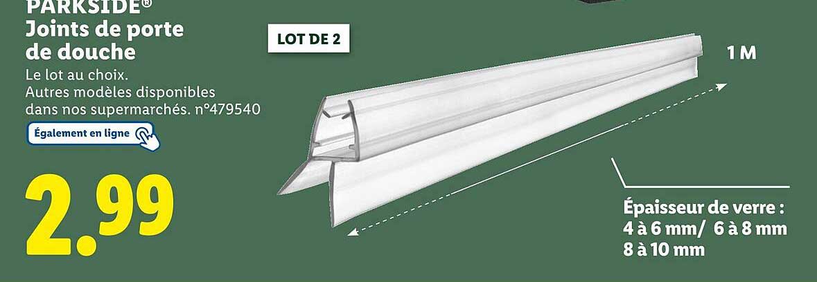 PARKSIDE® Joints de porte de douche