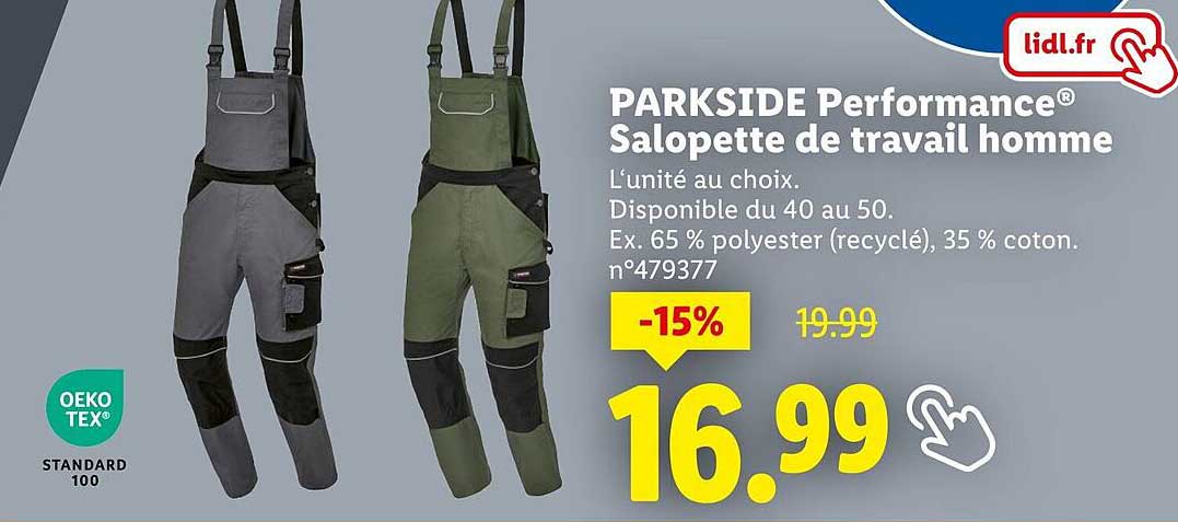 PARKSIDE Performance® Salopette de travail homme