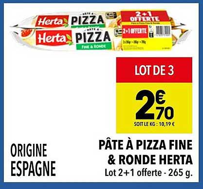 PÂTE À PIZZA FINE & RONDE HERTA