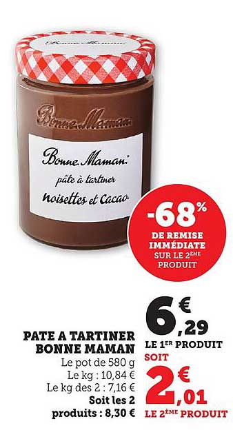 PATE A TARTINER BONNE MAMAN