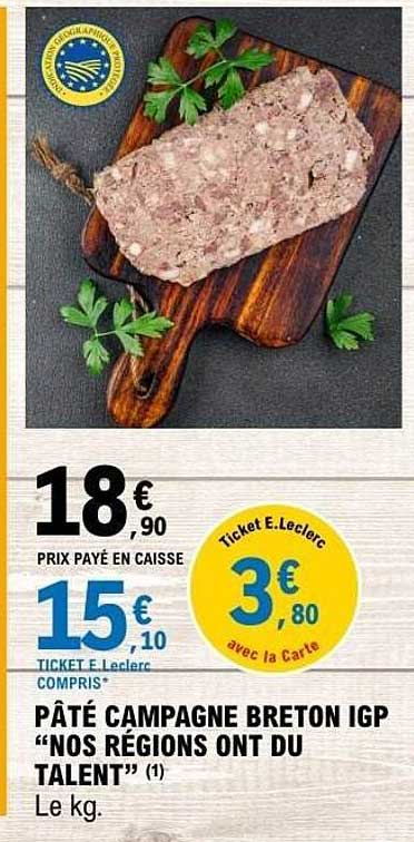 PÂTÉ CAMPAGNE BRETON IGP "NOS RÉGIONS ONT DU TALENT"