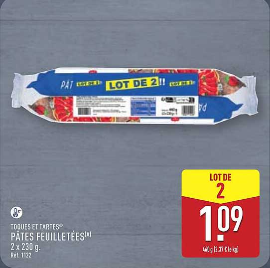 PÂTES FEUILLETÉES LOT DE 2