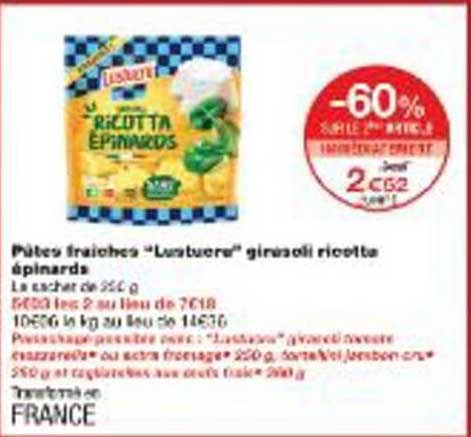 Pâtes fraîches "Lunstbuer" girasoli ricotta épinards