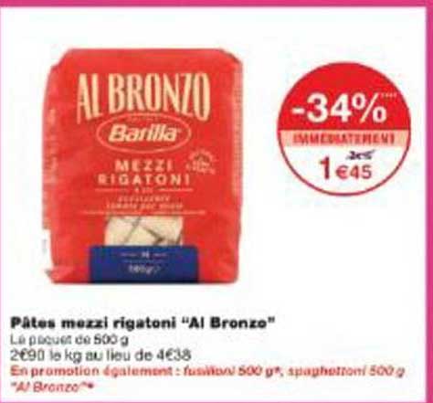 Pâtes mezzi rigatoni "Al Bronzo"
