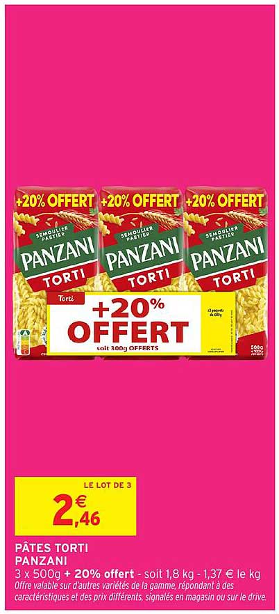 PÂTES TORTI PANZANI