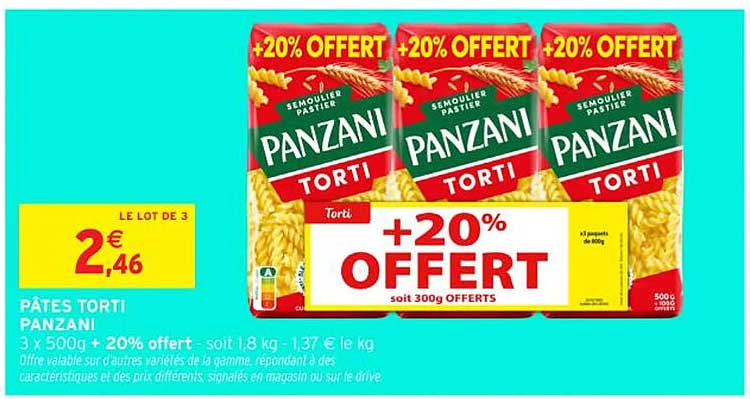 PÂTES TORTI PANZANI