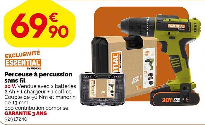Perceuse à percussion sans fil
