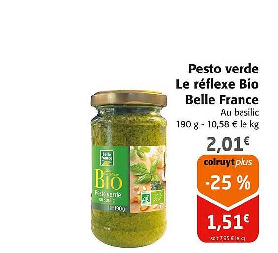 Pesto verde Le réflexe Bio Belle France