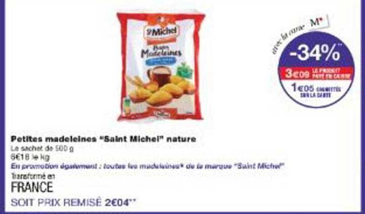 Petites madeleines “Saint Michel” nature