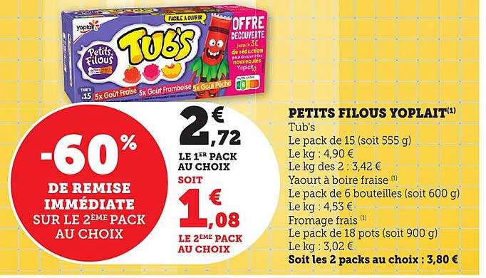 PETITS FILOUS YOPLAIT Tub's