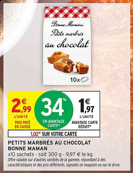 PETITS MARBRÉS AU CHOCOLAT