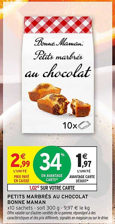 Petits marbrés au chocolat