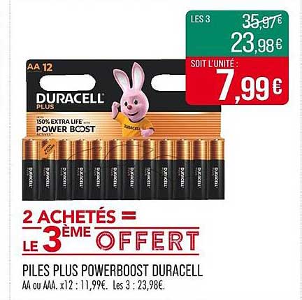 PILES PLUS POWERBOOST DURACELL