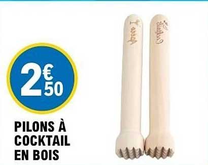 PILONS À COCKTAIL EN BOIS
