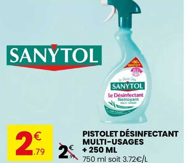 PISTOLET DÉSINFECTANT MULTI-USAGES + 250 ML