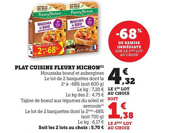 PLAT CUISINE FLEURY MICHON
