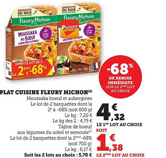 Plat Cuisine Fleury Michon - Moussaka au Bœuf et Aubergines