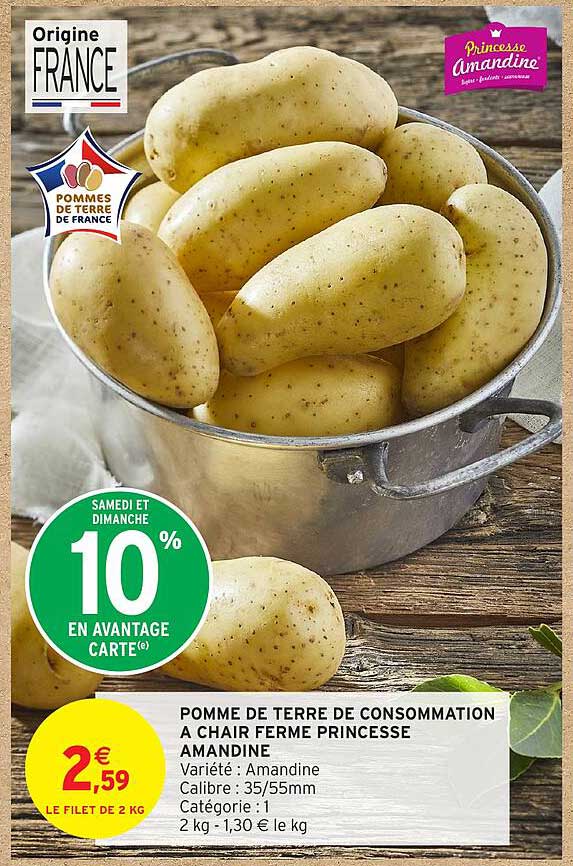 POMME DE TERRE DE CONSOMMATION A CHAIR FERME PRINCESSE AMANDINE