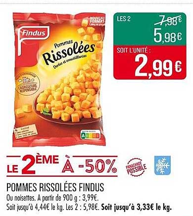 Pommes Rissolées Findus