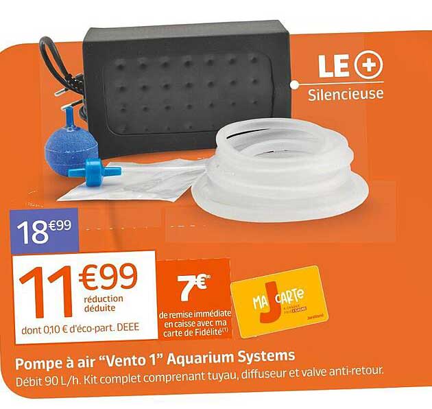 Pompe à air "Vento 1" Aquarium Systems