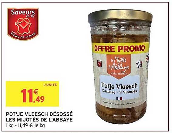 POT'JE VLEESCH DÉOSSÉ LES MIJOTÉS DE L'ABBAYE
