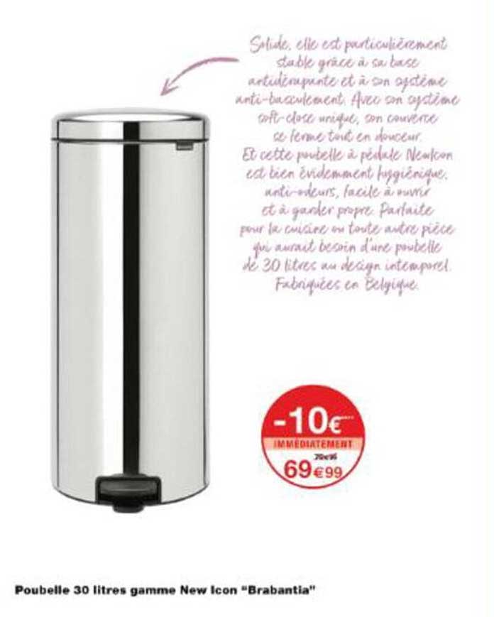 Poubelle 30 litres gamme New Icon "Brabantia"