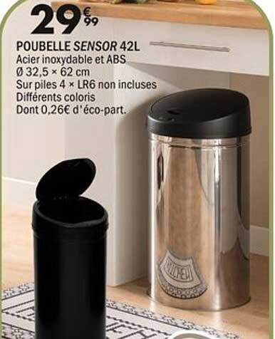 POUBELLE SENSOR 42L