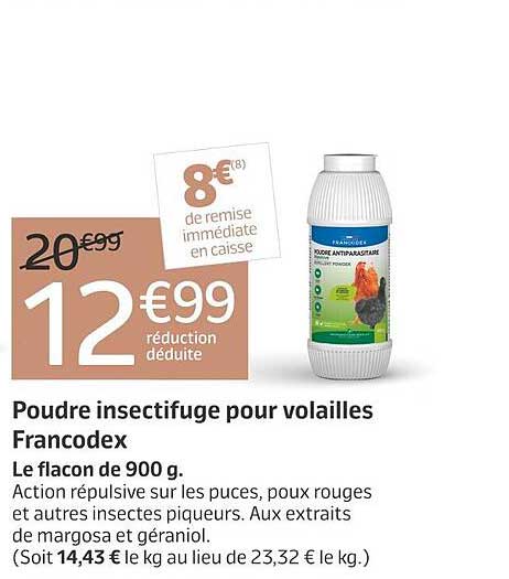 Poudre insectifuge pour volailles Francodex