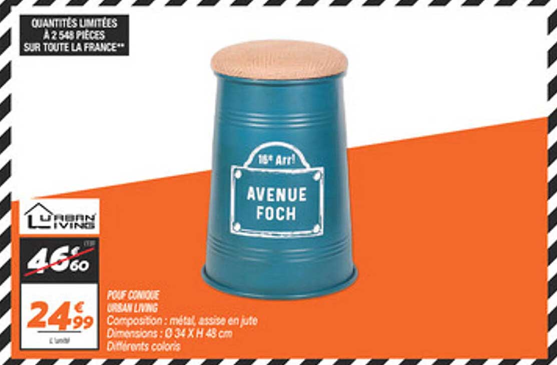 POUF CONIQUE URBAN LIVING