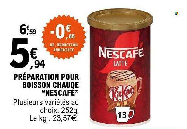 PRÉPARATION POUR BOISSON CHAUDE “NESCAFÉ”