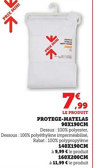 PROTEGE-MATELAS 90X190CM