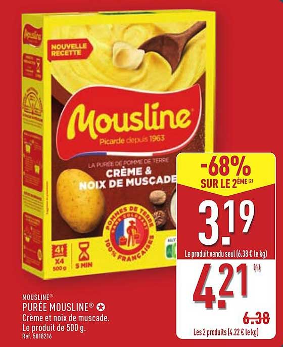 PURÉE MOUSLINE® Crème et noix de muscade