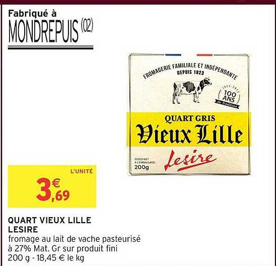 QUART VIEUX LILLE LESIRE