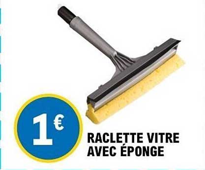 RACLETTE VITRE AVEC ÉPONGE