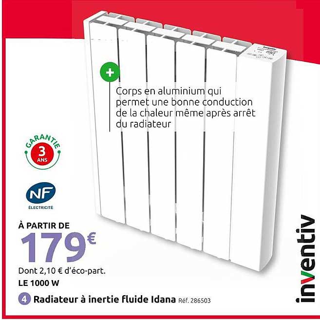 Radiateur à inertie fluide Idana