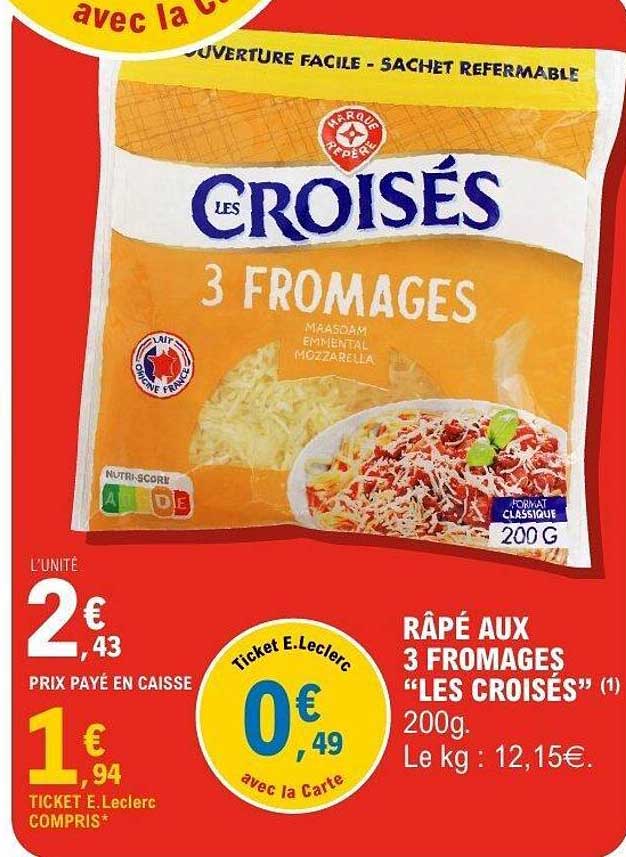 RÂPÉ AUX 3 FROMAGES "LES CROISÉS"