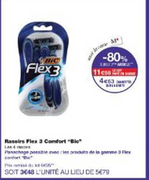 Rasoirs Flex 3 Comfort "Bic"