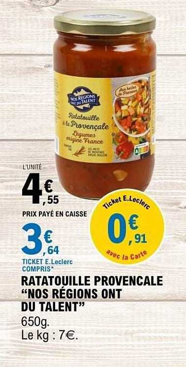 Ratatouille Provençale "NOS RÉGIONS ONT DU TALENT"